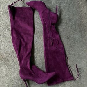 Gorgeous Burgundy Thigh High Boots size 10